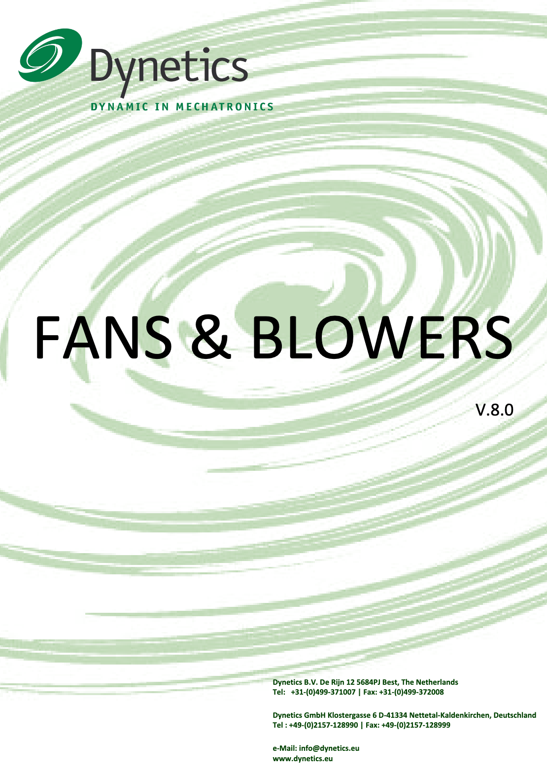 DYNETICS: Brochure Fans & Blowers